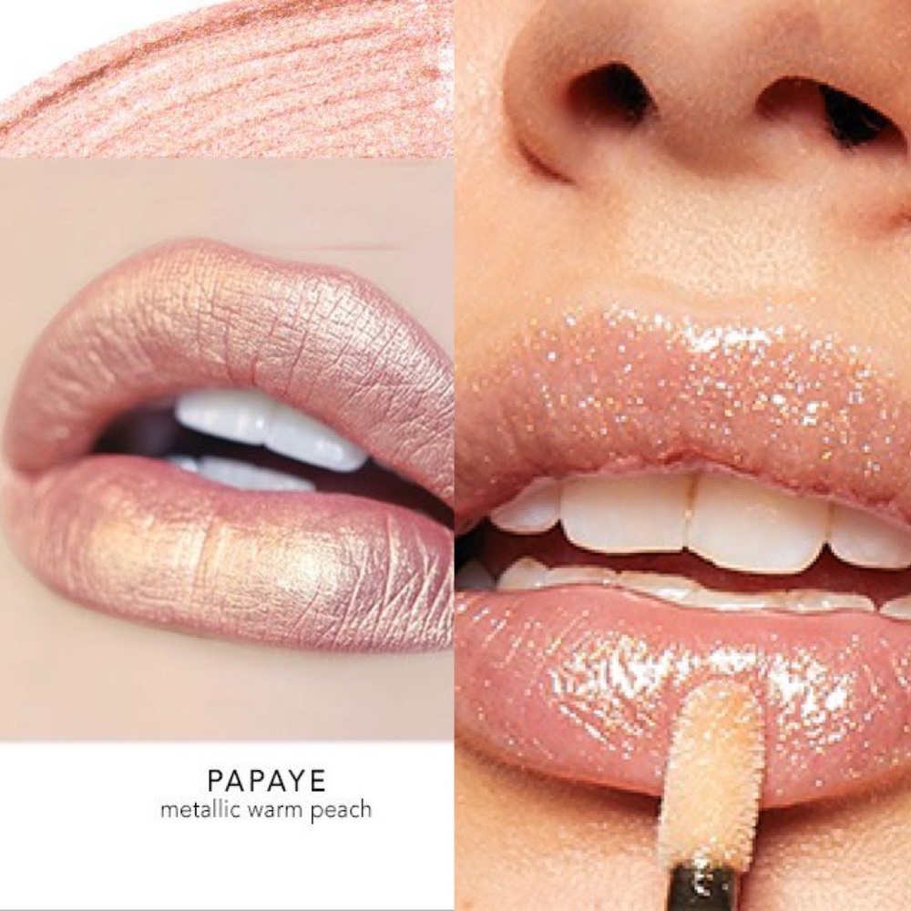 Jouer long wear lip topper in Skinny Dip 5.9ml & lip crème in Papaye 6ml